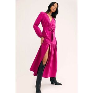 NEW FREE PEOPLE KENDRA BELTED BUTTON FRONT DRESS